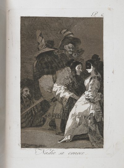 Plaat uit Los Caprichos, 1797-1798 door Francisco de Goya